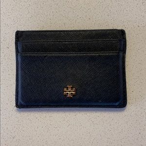 Tory Burch Slim Card Wallet in Black